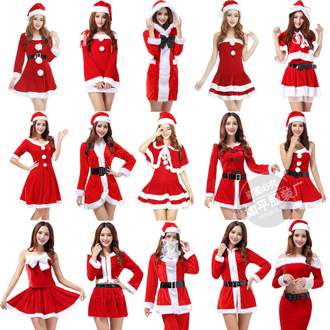 2022 Women Christmas Xmas Lady Santa Claus Cosplay Costume