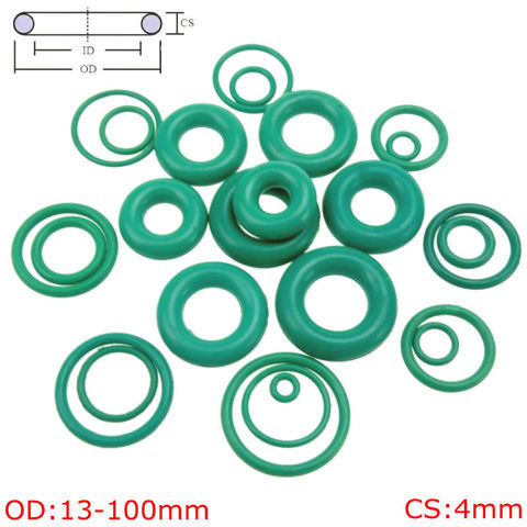 CS 4mm OD13-100mm Green  FKM Fluorine Rubber O Ring O-Ring Oil Sealing Gasket ► Photo 1/6