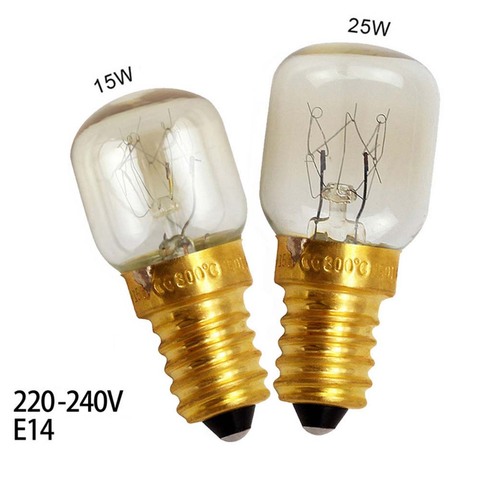 220V 240V High Temperature LED Bulb 15W 25W E14 300 Celsius Degree Microwave Oven Toaster/Steam Light Bulbs Cooker Hood Lamps ► Photo 1/6