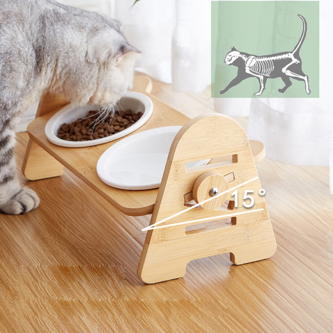 Raised Pet Dog Bowl ,Adjustable Elevated Stand Bowl Neck Care Feeder For Dog Cat Food and Water Bowl Stand Feeder Ceramic Bowls ► Photo 1/6