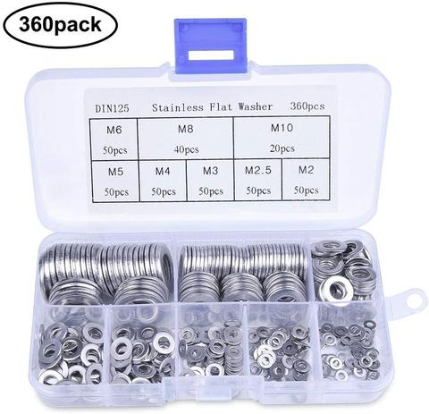 360/180pcs Stainless Steel Sealing Solid Gasket Washer M2 M2.5 M3 M4 M5 M6 M8 M10 Sump Plug Oil For General Repair Seal Ring Set ► Photo 1/6