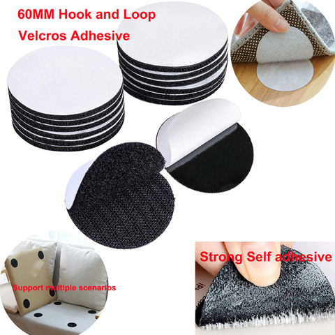 20-100Pairs/lot Antiskid artifact 60mm Self Adhesive Sofa stick Fastener Dots anti falling Stickers velcros Adhesive tape ► Photo 1/6