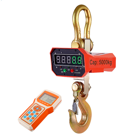 5T/5000kg OCS digital lifting scale red or green display aluminum shell wireless remote control Industrial weighing crane Scale ► Photo 1/3