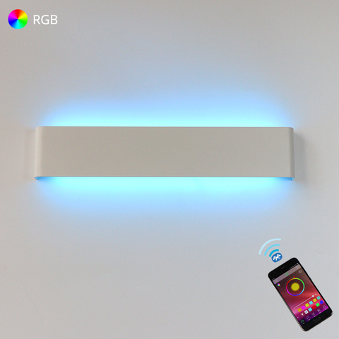 LED Wall Light RGB Dimmable Bluetooth APP Remote Control Wall Lamp For Decorative Atmosphere Connect to AC220V/110V Wires ► Photo 1/6