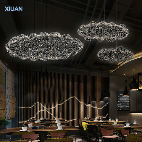 Modern Floating Cloud Lamp Hotel Restaurant Pendant Lights for Office Bar Lighting Art Design Suspended Light LED Luminaire ► Photo 1/1