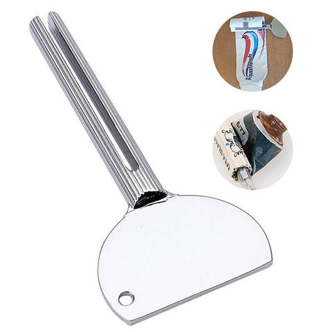 Aluminum alloy Toothpaste Squeezer Silver Salons Dye Paint Squeezer Bathroom Tool Hot sale 1pc Aluminum alloy Toothpaste Squeeze ► Photo 1/5