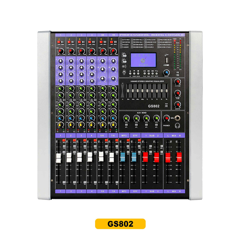 Leicozic GS802 +48V Audio Mixers 8 Channel Mikser DJ Equipment Usb MP3 & Bluetooth Profissional Mixing Consolas Sound System ► Photo 1/5