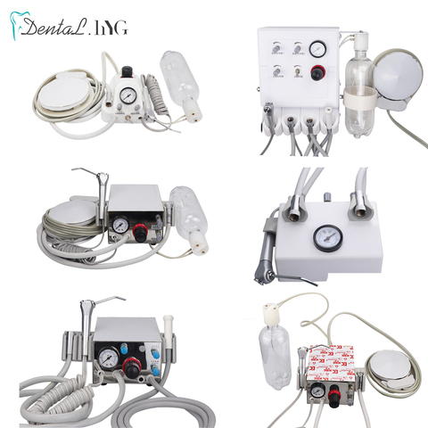 Dental Portable Turbine Unit Work with Air Compressor 3 Way Syringe 2/4 Holes Teeth Whitening Dental Equipment ► Photo 1/6