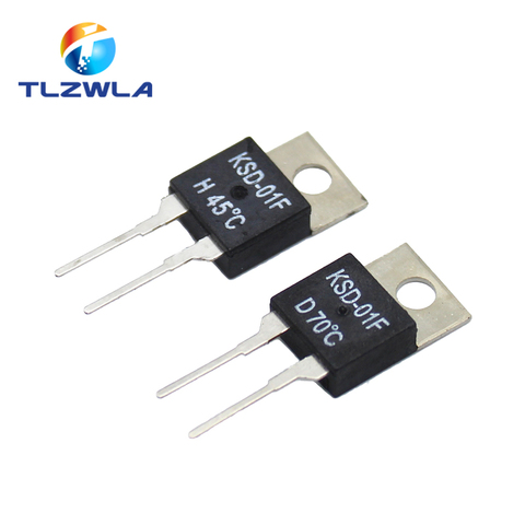 100Pcs 70 80 90 100 DegC NC Normally Closed NO Normally Open 1.5A Thermal Switch Temperature Sensor Thermostat KSD-01F JUC-31F ► Photo 1/5