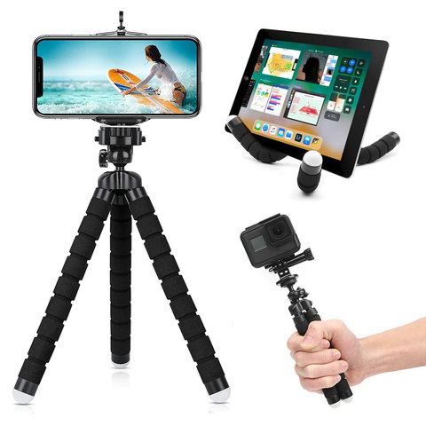 Flexible Phone Tripod for Smartphone Mini Camera Tripod Phone Holder Stand for iPhone Samsung Xiaomi Redmi Huawei Action Camera ► Photo 1/6