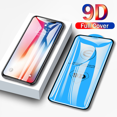 9D Protective Glass for IPhone 6 6S 7 8 plus X XS 12 mini 11 pro MAX glass on Iphone 7 8 XR XS X 11 12 Pro MAX screen protector ► Photo 1/6