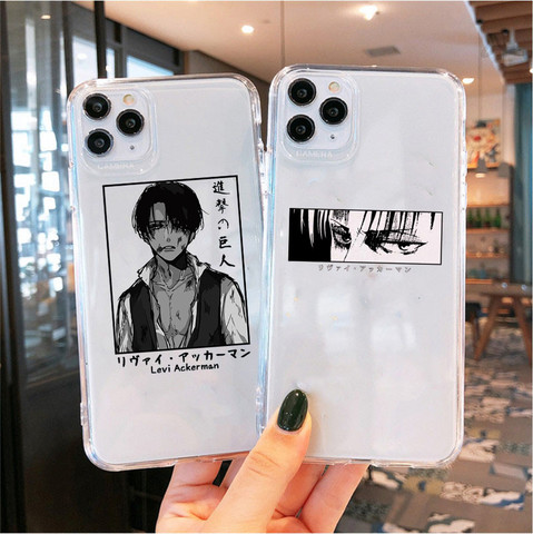 Soft Clear Phone Case For iphone 12 11 pro XS MAX 8 7 6 6S Plus X SE2022 XR Anime Japanese attack on Titan Coque For iPhone 12 ► Photo 1/6