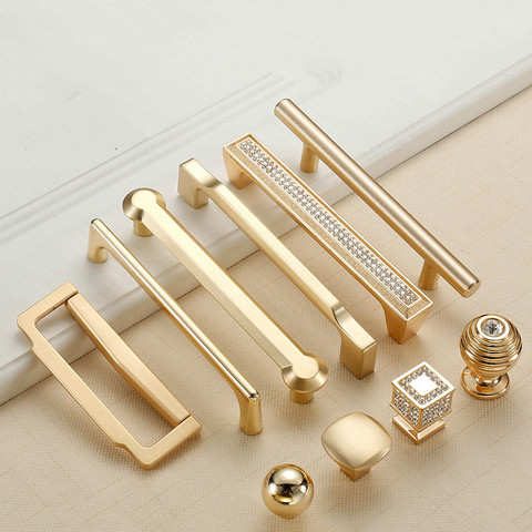 Zinc Alloy Pearl Gold Cabinet Knobs Kitchen Door Handles Drawer Cupboard Door Handle Cabinet Handles for Furniture Hardware ► Photo 1/6