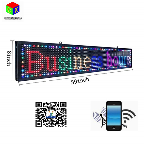 7-Color Indoor P10 led Sign programmable USB&WiFi Rolling Information LED Display ► Photo 1/6