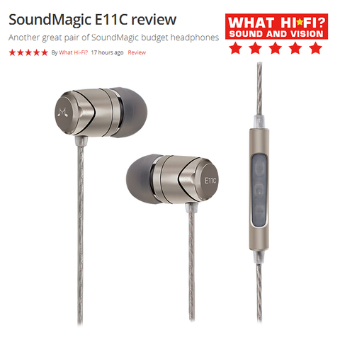 SoundMAGIC E11C Earphones Wired Noise Isolating in-Ear Earbuds Powerful Bass HiFi Stereo Sport earphones with Microphone ► Photo 1/6