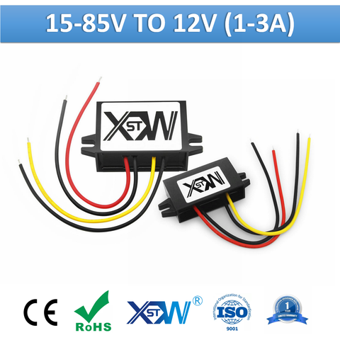 DC to DC Mini Buck Converter 24V 36V 48V 60V 72V 80V 85V to 12V 1A 2A 3A Super Slip Step-down DC-DC Converter 12Volt Regulator ► Photo 1/6