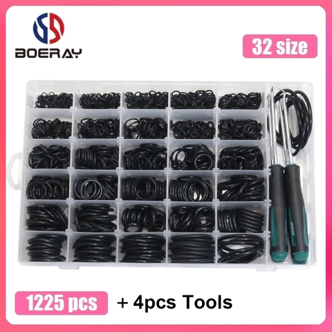 1225pcs O Ring Kit + 4pcs Tools NBR Sealing Rings Nitrile Rubber Ring Gasket 32 Sizes O Rings Seal Set ► Photo 1/6