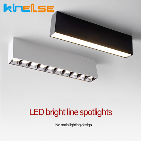 Led Surface Mounted Track Floodlight Anti-glare Long Strip Magnetic Lights Living Room Office Exhibition Ceiling Spot Lighting ► Photo 1/6