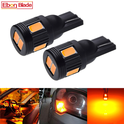 T10 W5W t 10 5w5 194 SMD Car Led Light Auto Interior Reading Clearance Side Wedge Bulb Lamp Yellow Orange Amber 12V Accessories ► Photo 1/6