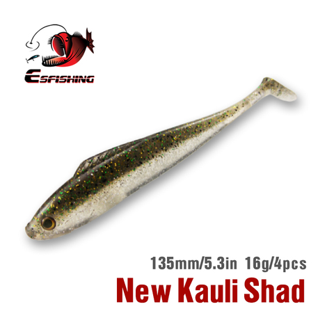 KESFISHING New Kauli Shad 135mm Big Bait Fishing Lures Soft Bait Kit Pesca Swimbait Trout Pike Lure Fishing Fish Jerkbait ► Photo 1/6