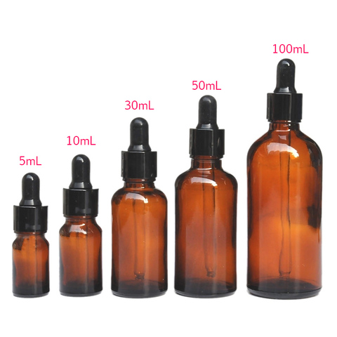 5-100ML Reagent Eye Dropper Drop Amber Glass Aromatherapy Liquid Pipette Bottle Refillable Bottles -35 ► Photo 1/6