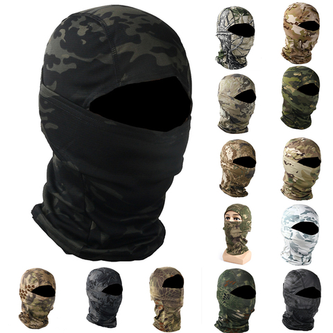 Military Camouflage Balaclava Outdoor Motorcycle Cycling Fishing Hunting Hood Protection Army Tactical Balaclava Head Face Cover ► Photo 1/6