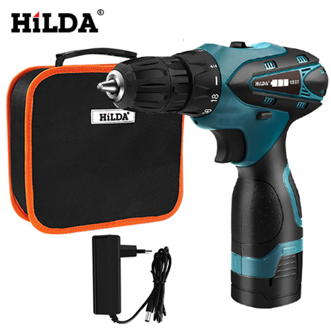 HILDA Electric Screwdriver Electric Drill Lithium Battery  Mini Drill Cordless Screwdriver Power Tools Cordless Drill 12V/16.8V ► Photo 1/6