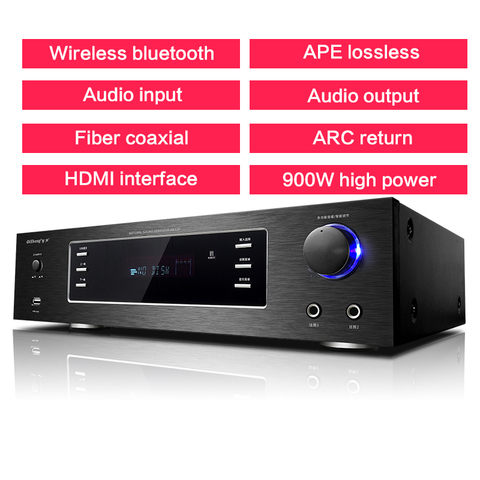 900W Household High-power Amplifier 5.1 AV-115 Bluetooth Audio Karaoke Amplifier 2.1KTV Optical Fiber Coaxial HDMI Interface ► Photo 1/6