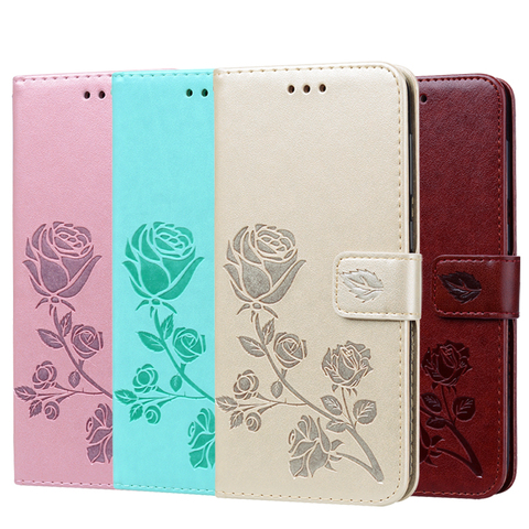 Embossed Rose Leather Wallet Case For Xiaomi Redmi Note 8T 8 8A 4A 4X S2 K20 GO 7A 5 Plus Note 7 6 5 Pro 5A Prime Flip Cover ► Photo 1/6
