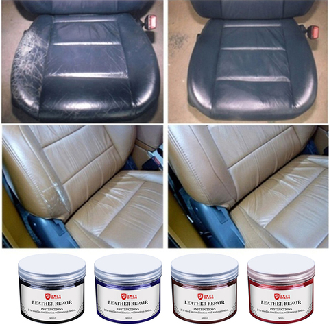 Car Seat Leather Restoration Vinyl Repair Kit Auto Sofa Holes Scratch S Rips Liquid Cream Alitools - Automotive Leather Seat Repair Kits