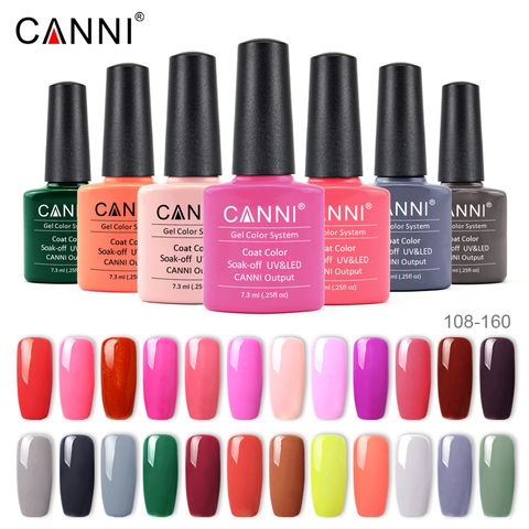 CANNI Gel Varnish Color 128-258 High Quality Long Lasting Soak Off Neon Series UV LED Lamp Curing Nail Art Painting Gel Polishes ► Photo 1/6