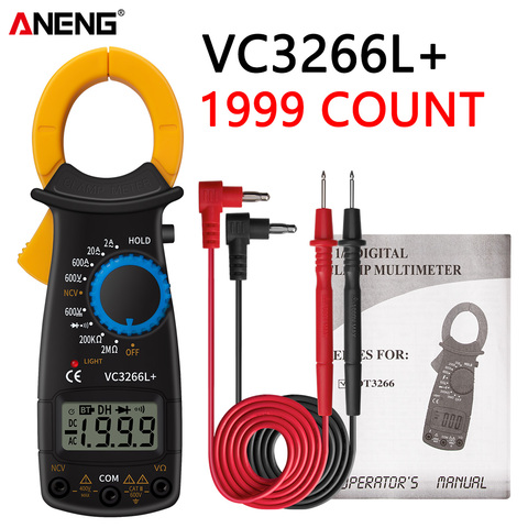 ANENG VC3266L+ 1999 Counts Professional Digital Clamp Meter AC/DC Voltage True RMS Multimeter Temp phm Electrical Current Tester ► Photo 1/6