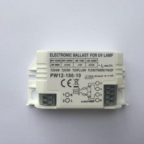 Balastro electrónico de lámpara germicida de PW12-180-10, 230V, 4W, 6W, 8W, para lámpara PL5W, 7W, 9W, 11W y 2P [certificado CE ► Photo 1/1