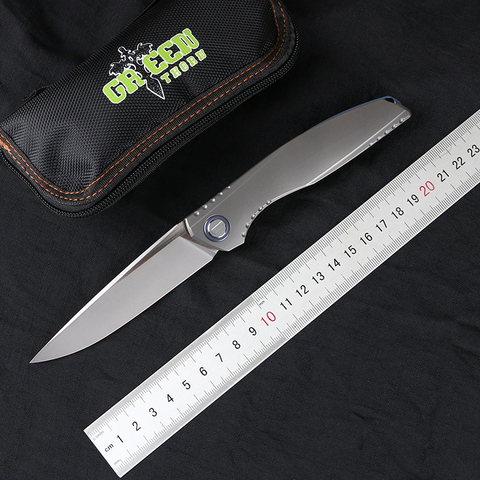 Green thorn, Lee / folding knife m390 blade, TC4 Titanium 3D handle camping outdoor fruit knife EDC tool ► Photo 1/6