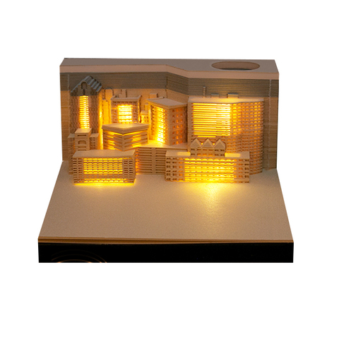 Omoshiroi Block 3D Memo Pads Novelty Vintage Buildings Car Christmas Halloween Paper Note ► Photo 1/6