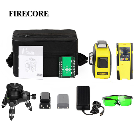 FIRECORE 360 Laser Level 3D 12Lines Auto Self-Leveling Red Green Laser With Receiver/Bracket/3M Tripod ► Photo 1/6