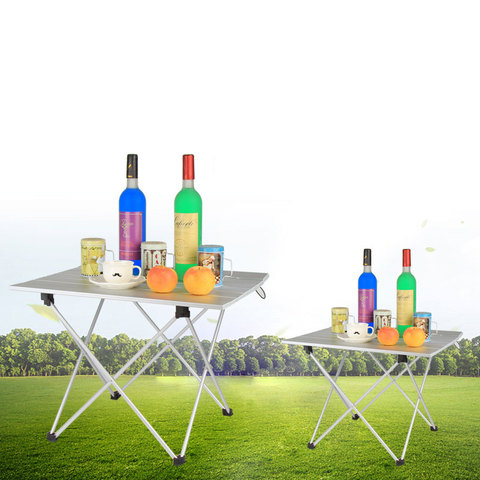 Aluminum Alloy  Outdoor Camping Folding Table For Picnic BBQ Travel Self-driving Tour Dinner Hiking Camping Ultra-light Desk M ► Photo 1/5