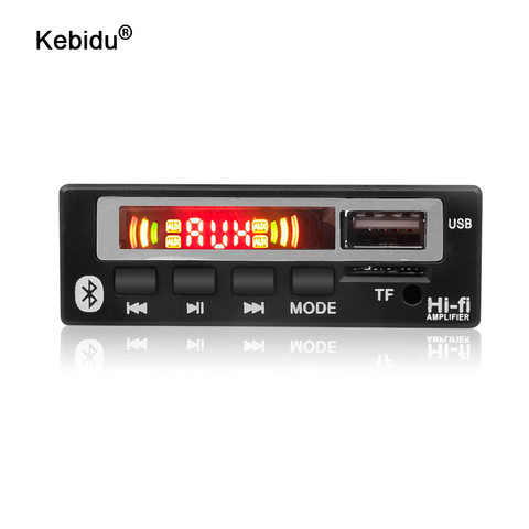 kebidu Car Audio USB TF FM Radio Module Wireless Bluetooth 5V 12V MP3 WMA Decoder Board MP3 Player with Remote Control For Car ► Photo 1/6