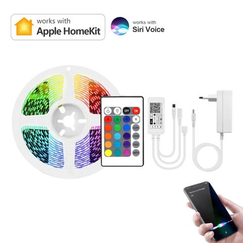 Apple Homekit Smart LED Strip RGB 12V Wifi LED Light Strip Diode Tape TV Backlight Lamp Alexa/Google Home Siri Voice Control ► Photo 1/6