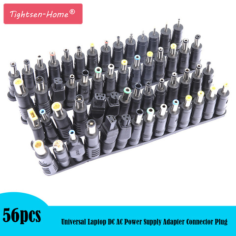 56 pcs/set Universal Plug 56pcs DC  Power 5.5x2.1mm DC head Jack Charger to Plug Power Adapter for Notebook Laptop High Quality ► Photo 1/6