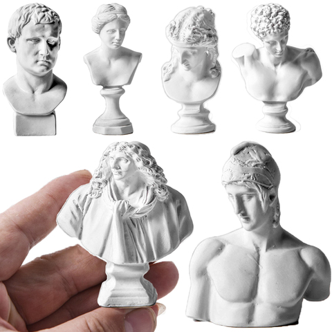 Greek Mythology Figurine Portraits Bust Mini Gypsum Statue Drawing Practice Crafts Plaster Sculpture Nordic Home Decor ► Photo 1/6