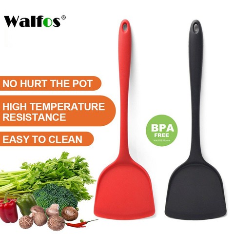 Walfos Non-Stick Silicone Shovel Heat-Resistant Handle Turner Kitchen Spatula Cooking Tool ► Photo 1/6