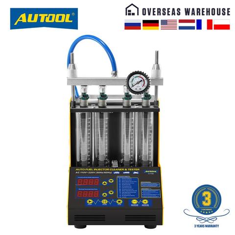 AUTOOL CT150 Car Fuel Injector Tester Cleaning Machine Injector Cleaner Test Ultrasonic Gasoline Auto Tool 4-Cylinders 110V 220V ► Photo 1/6