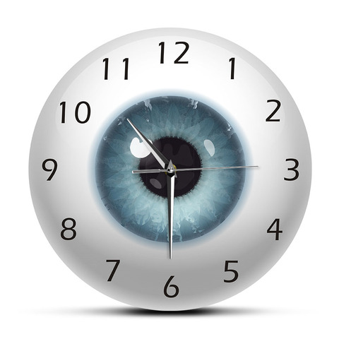 The Eye Eyeball with Beauty Contact Pupil Core Sight View Ophthalmology Mute Wall Clock Optical Store Novelty Wall Watch Gift ► Photo 1/6