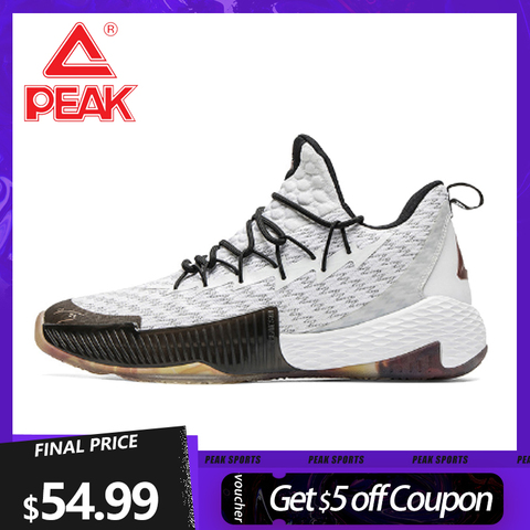 PEAK Men Basketball Shoes Lou Williams Lightning Rebound Sneakers Gym Outdoor Anti-slip Wearable Train Breathable Sports Shoes ► Photo 1/6