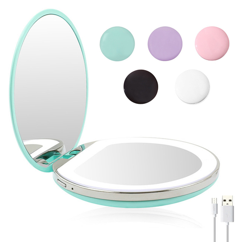 Usb Chargeable Makeup Mirror, Portable Led Light Makeup Mirror