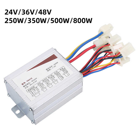 DC Electric Bicycle Controller 24V/36V/48V 250W/350W/500W/800W Electric Bike Motor Brushed Controller E-bike Accessory ► Photo 1/5