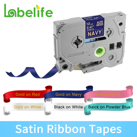 Labelife 1PCS 12mm TZe-R231 Satin Ribbon label tape TZe-RN34 TZe-RE34 TZE-RE31 Compatible for Brother P-Touch Label Printer ► Photo 1/6