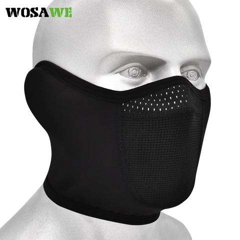 WOSAWE Winter Cycling Mask Winter Fleece Windproof Cold-proof Warm Half Face Mask Breathable Hiking Skiing Bike Sports Mask ► Photo 1/6