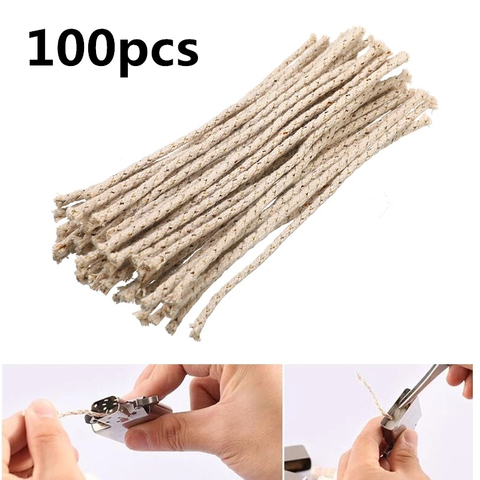 100pcs Copper Wire Cotton Core Wick Replacement For Kerosene Oil Lighter Grind Wheel Petrol Lighter Fire Starter Bulk Wholesale ► Photo 1/6